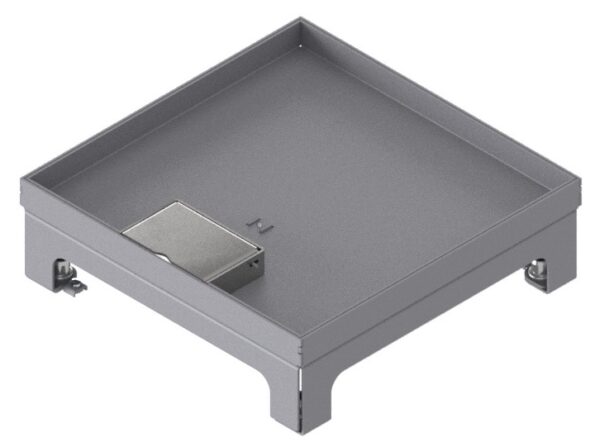 Produktbild UBD 215 205  -  Unterflur-Bodendose UBD 210 small inkl. Deckel mit Kante, geschlossen, 15mm Vertiefung und 1 Schnurauslass
